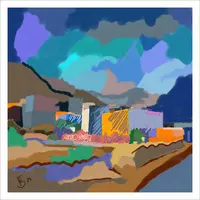 Peinture digitale, paysage