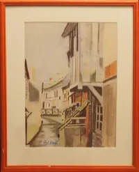 Pastel sec, Saint Omer, canal